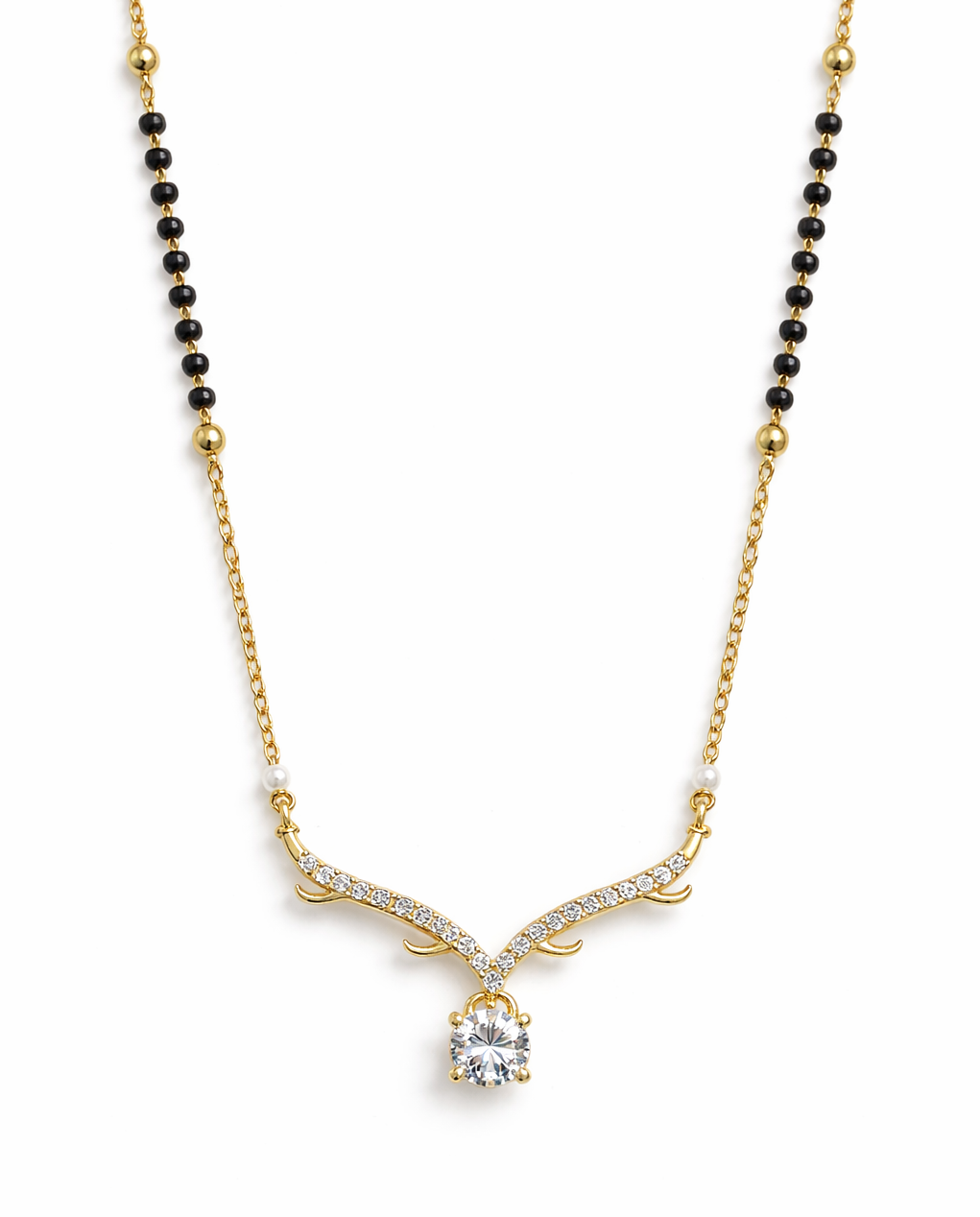 The Ethereal Solitaire Drop Mangalsutra