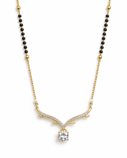 The Ethereal Solitaire Drop Mangalsutra