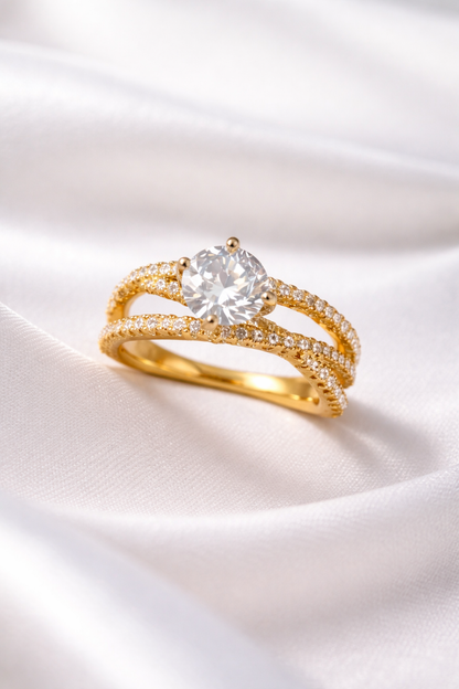 Trinity Solitaire Ring