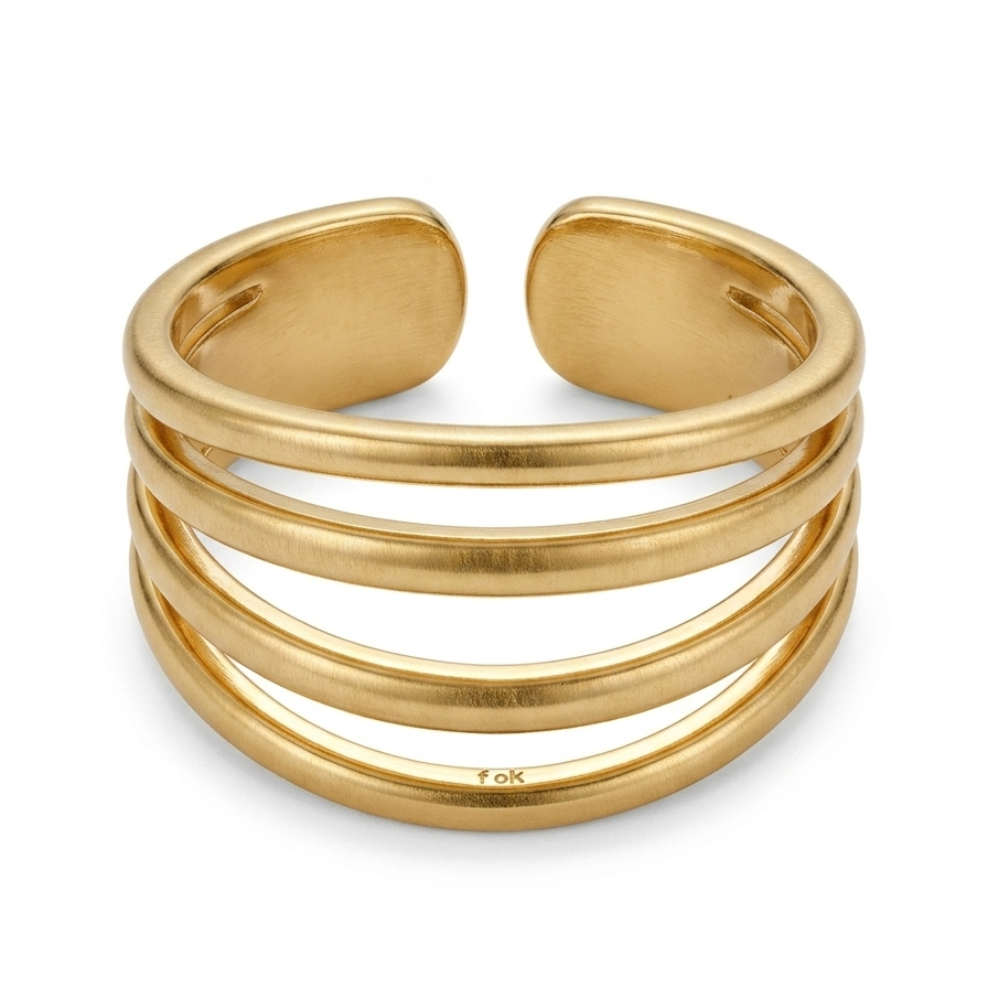 Golden thrill Band Adjustable Ring