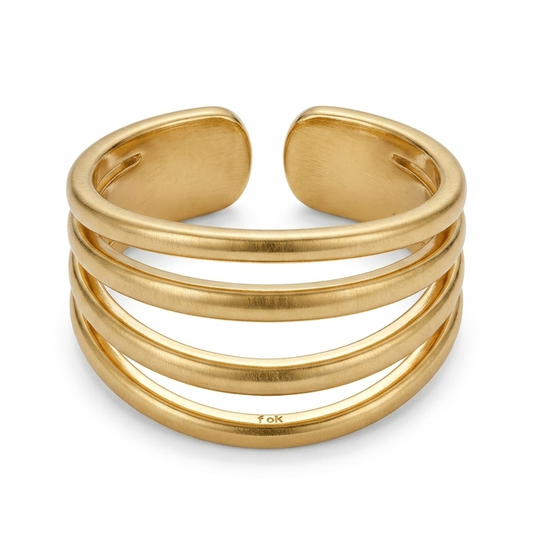Golden thrill Band Adjustable Ring