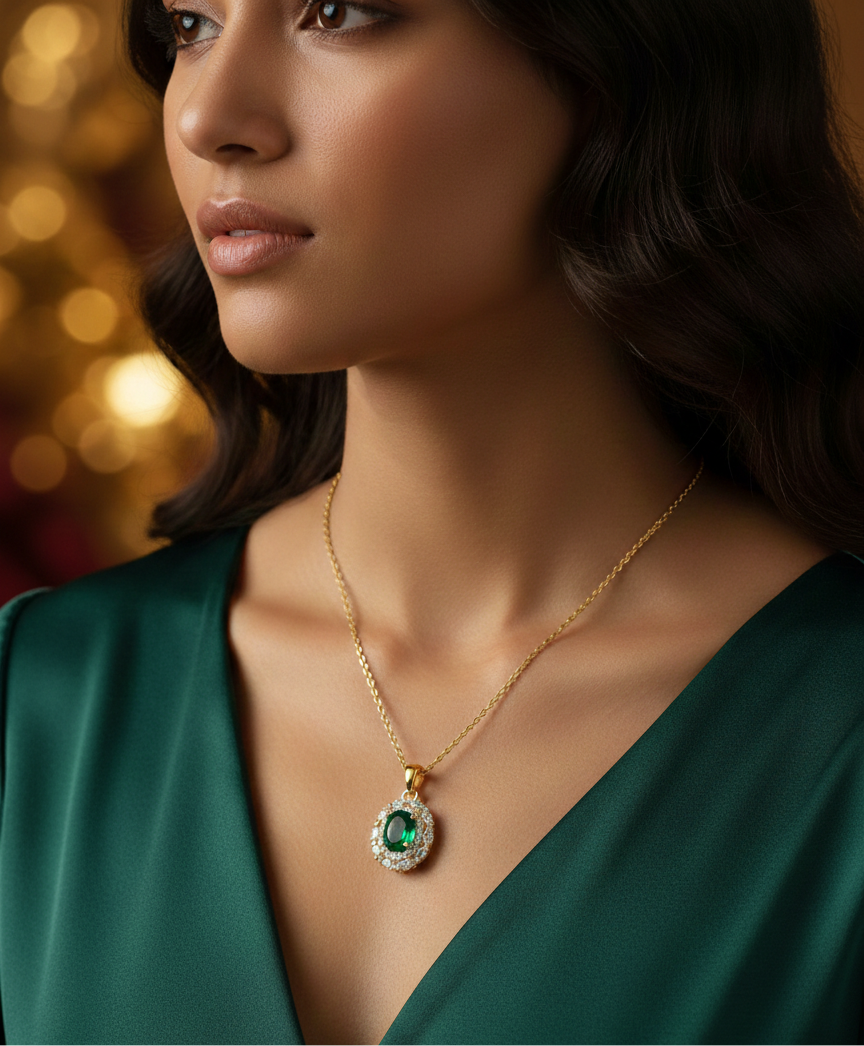 The Everly Emerald Pendant