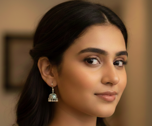 The Chandi Jaal Jhumka Earrings