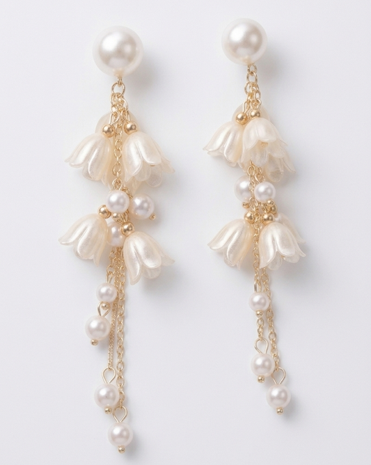 The Pearl Lily Drop Earrings