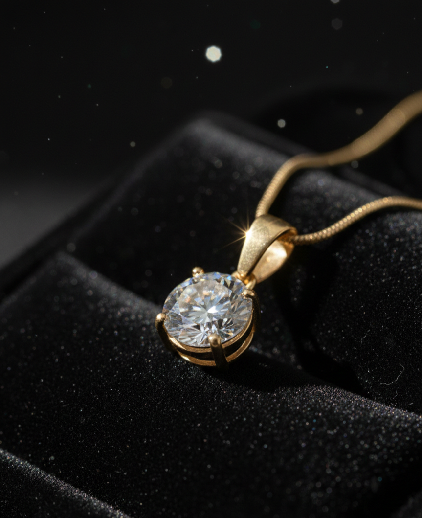 The Solitaire Muse Pendant