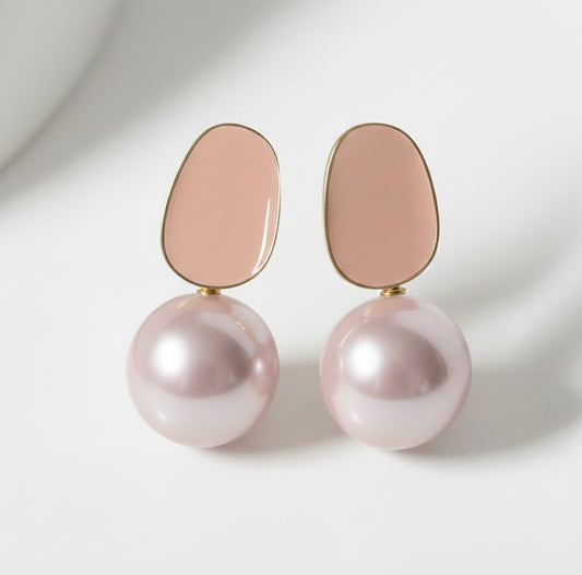 The Mod Muse Peach Studs Earrings