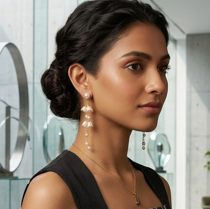 The Pearl Lily Drop Earrings