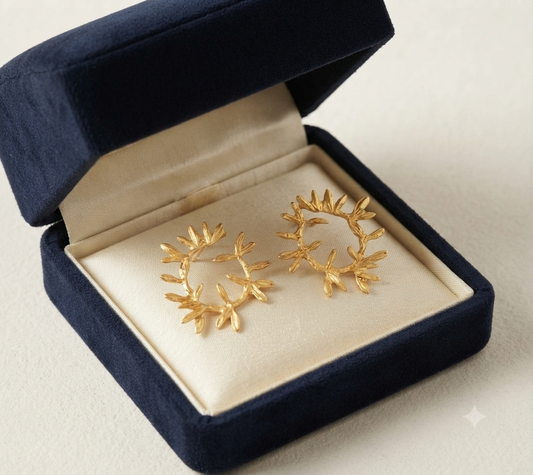 Sylvan Leaf Wreath Stud Earrings