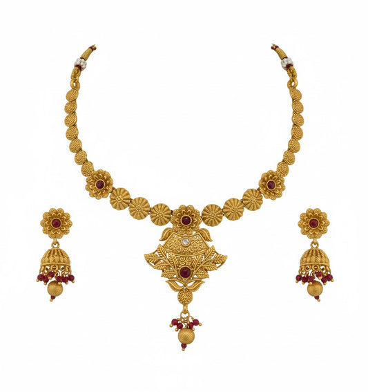 The 'Anokhi' Heritage Floral Necklace Set
