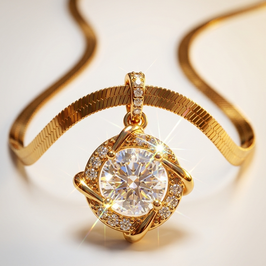 The Stella Solitaire Pendant Necklace