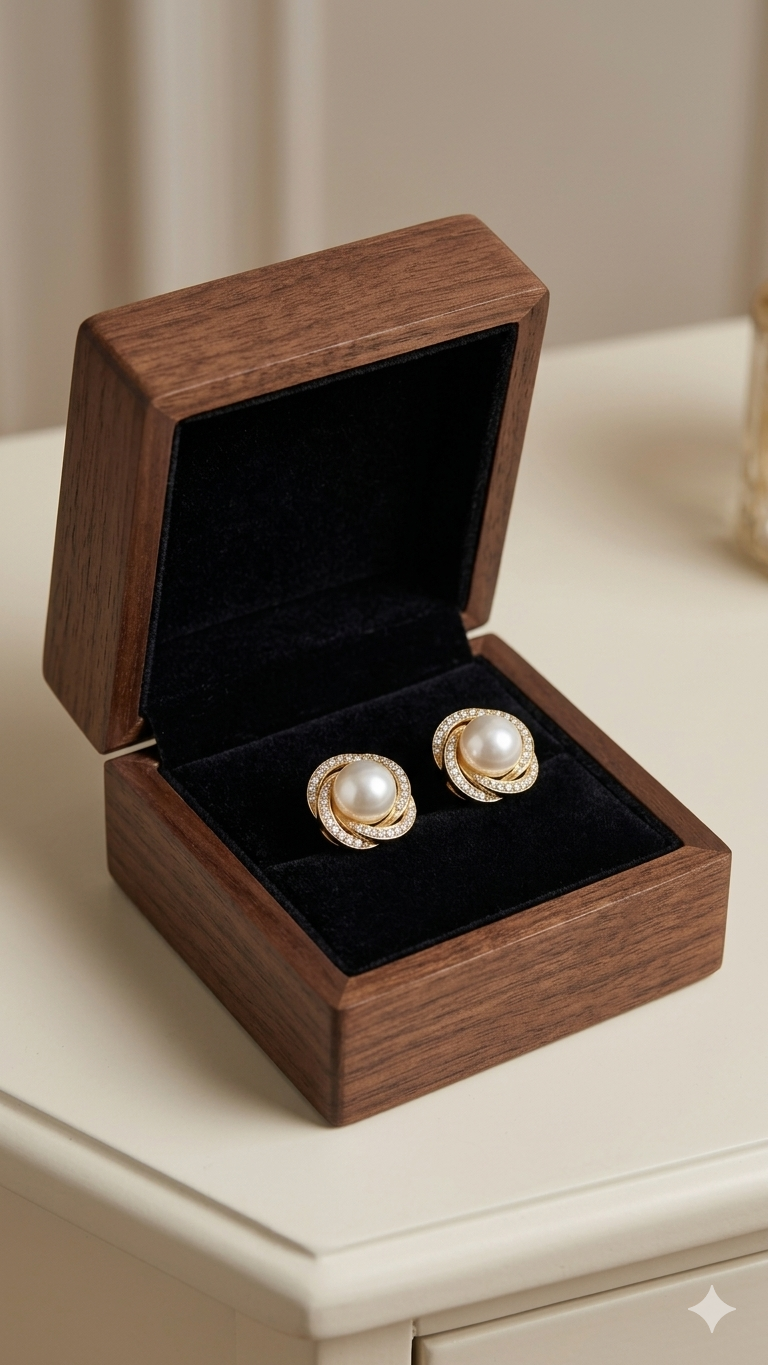 The Pearl Swirl Studs Earrings