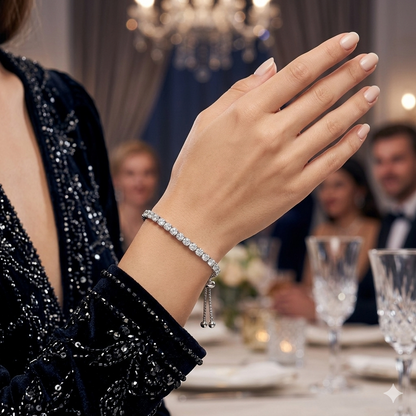 The Midnight Glitz Tennis Bracelet