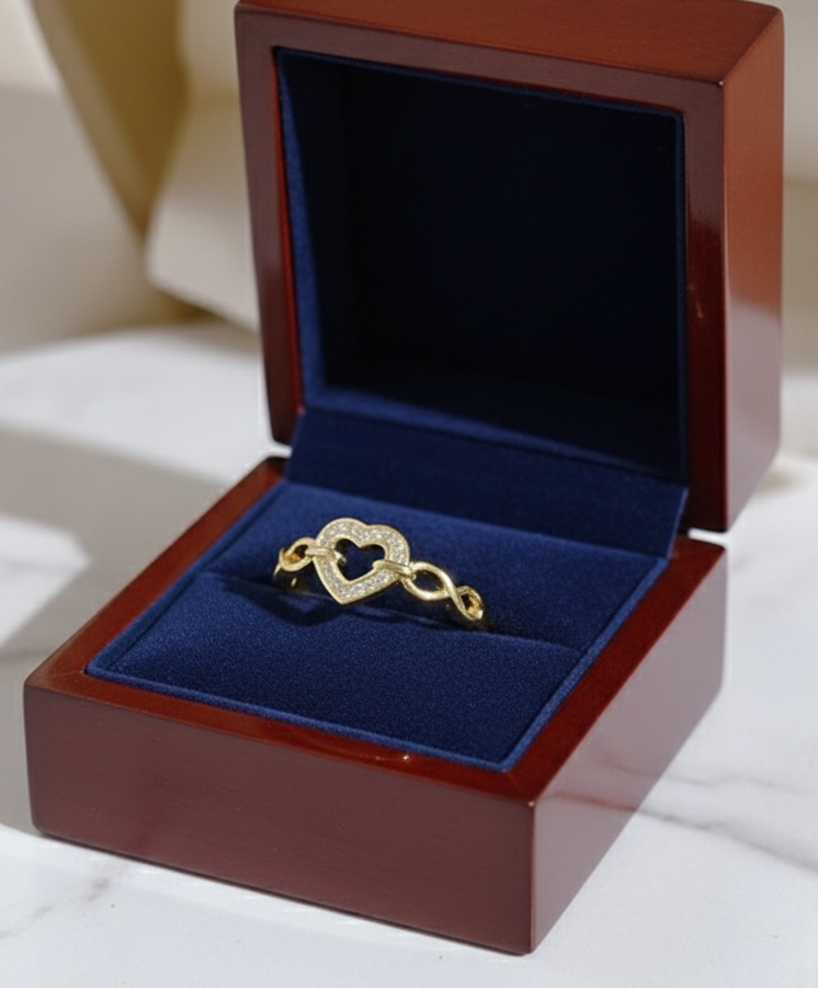 The Infinity Heart Sparkle Ring