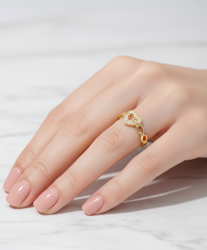 The Infinity Heart Sparkle Ring