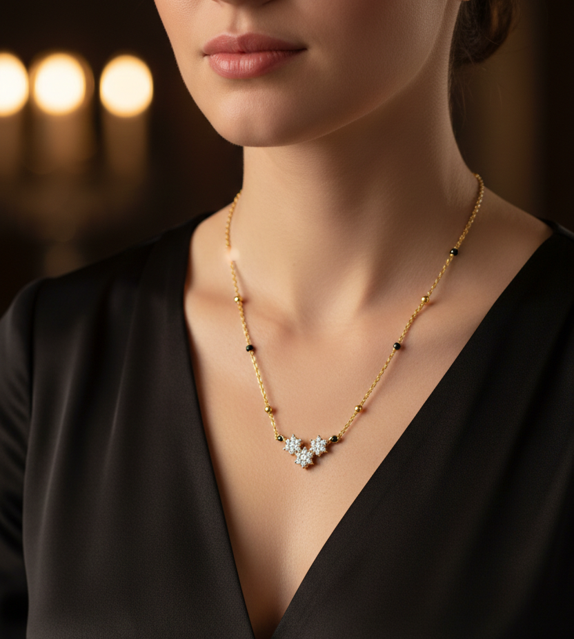 The Trinity Bloom Mangalsutra