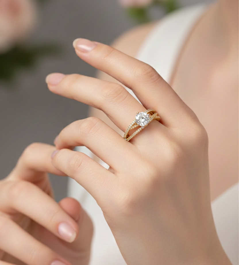 Trinity Solitaire Ring