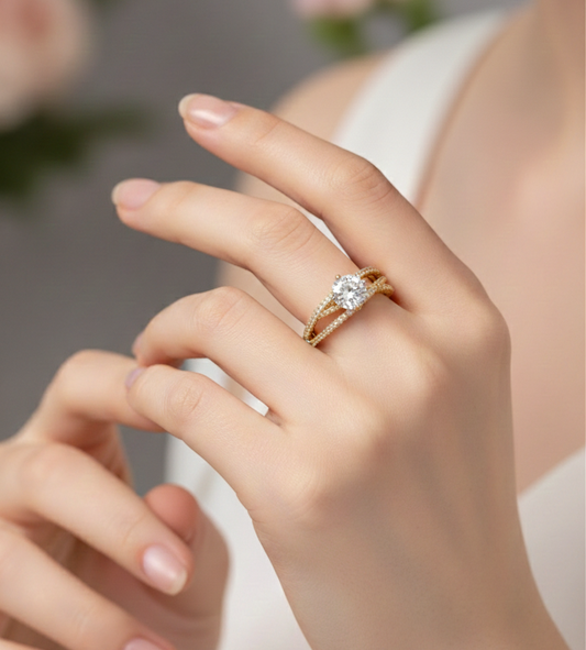 Trinity Solitaire Ring