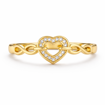 The Infinity Heart Sparkle Ring