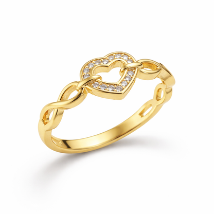 The Infinity Heart Sparkle Ring