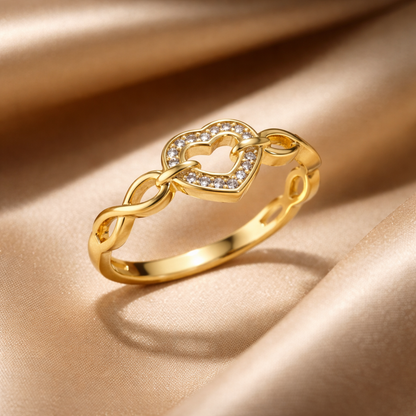 The Infinity Heart Sparkle Ring