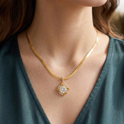 The Stella Solitaire Pendant Necklace