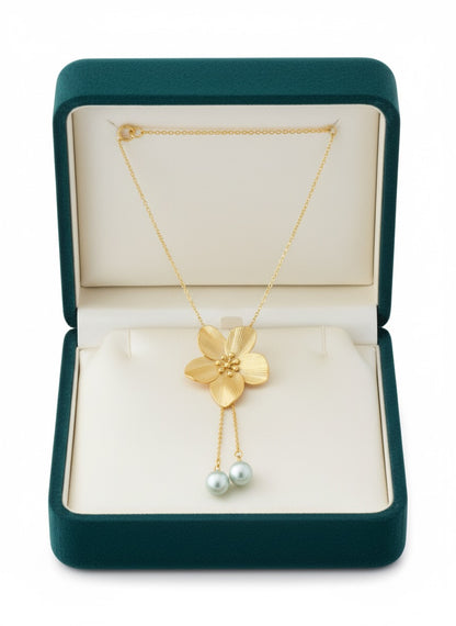 The 'Blossom Stream' Lariat Necklace