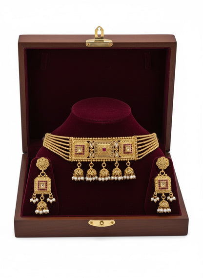 The 'Emerald Majesty' Kundan Choker Set