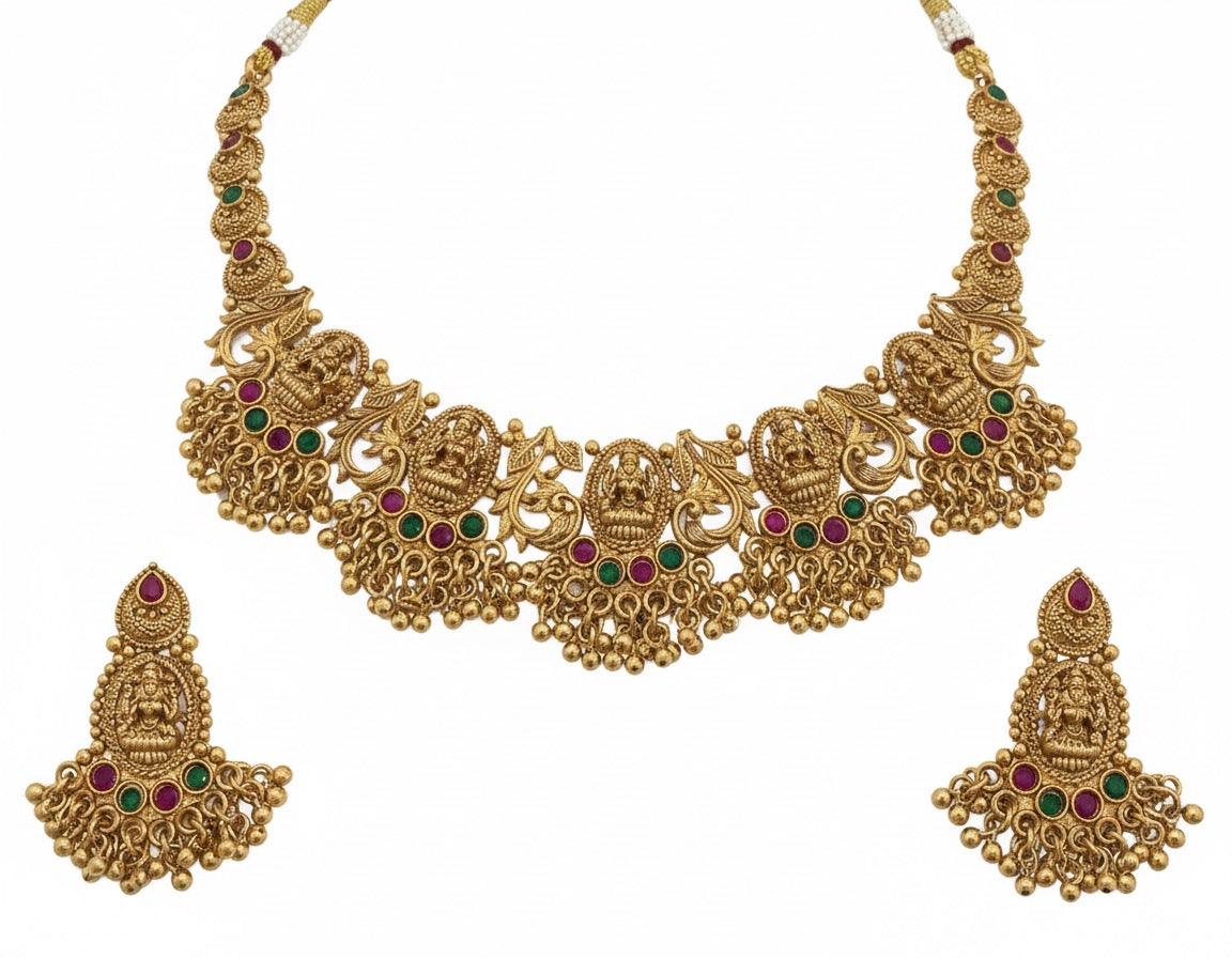 The 'Devi' Antique Temple Jewellery Set
