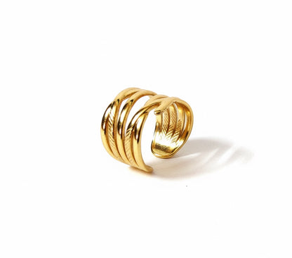 Golden Quill -Five-Band Adjustable Ring