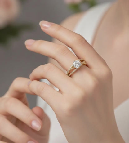 Trinity Solitaire Ring